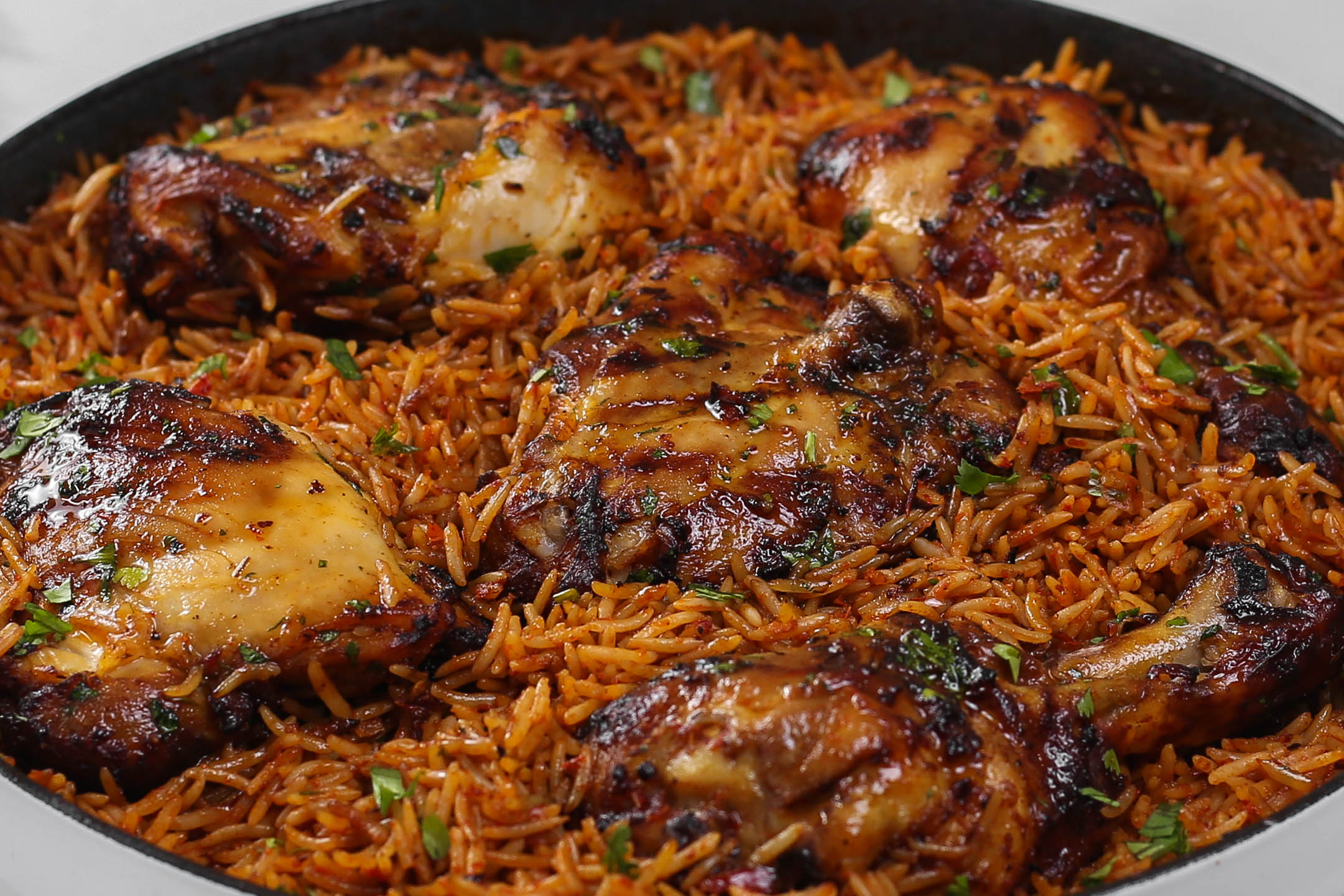 peri peri JOLLOF RICE and peri peri chicken